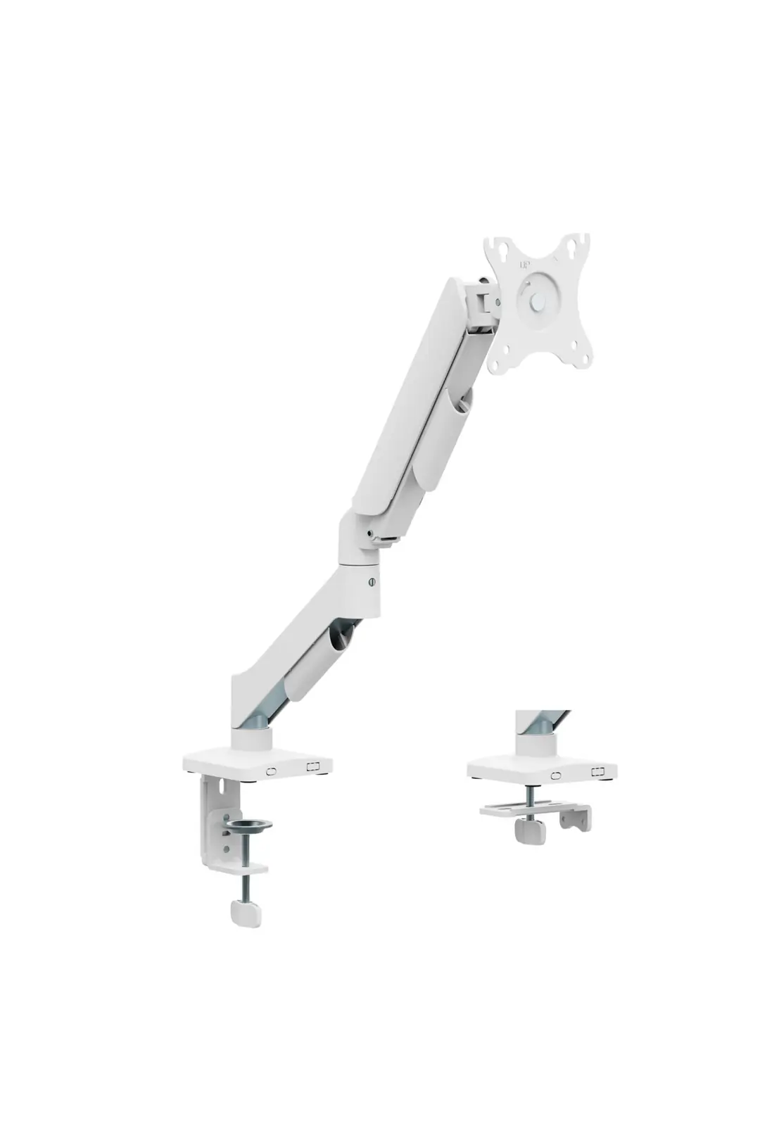 Ürün görseli: Tek Kollu Monitör Kolu · Yaylı · 17–32" · Beyaz